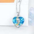 wholesale 925 Sterling Silver Heart With Anchor Love Engraved Pendant Necklace-0-2
