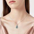 wholesale 925 Sterling Silver Teardrop Abalone Shell Scorpio Pendant Necklace for Women-0-1