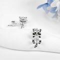 wholesale 925 Sterling Silver Raccoon Animal Stud Earrings for Women-0-4