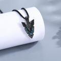 wholesale 925 Sterling Silver Viking Arrowhead Pendant with Mosaic Stone - Nordic Style Necklaces for Men & Women-0-2