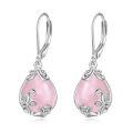 wholesale 925 Sterling Silver Teardrop Earrings Wholesale With Blue Gemstone And Scroll Design-0-12