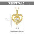 wholesale 14k Gold Heart Pendant Necklace Wholesale With Lab Diamond Heart And Pave Details-0-1