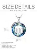 TOUPOP White Gold Plated 925 Sterling Silver Crystal Angel Number Necklace-0-4