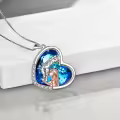 TOUPOP Sterling Silver Crystal Giraffe Necklace Charm Pendant Jewelry Gift-0-4
