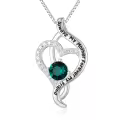 TOUPOP Sterling Silver Heart Pendant Necklace, Always My Mother Forever My Friend-0-0