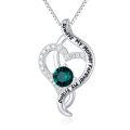 TOUPOP Sterling Silver Heart Pendant Necklace, Always My Mother Forever My Friend-0-0