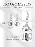 wholesale TOUPOP Cat Earrings For Women Sterling Silver Leverback Animal Dangle Earrings Hypoallergenic Jewelry Cute Cat Lover Gifts For Mom Wife Daughter On Mother's Day Birthday Anniversary -0-3