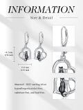 TOUPOP Sterling Silver Cat Dangle Earrings Hypoallergenic Animal Jewelry Gifts-0-3