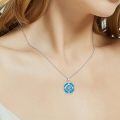 TOUPOP Sterling Silver Crystal Birthstone Compass I'd Be Lost Without You Pendant Necklace-0-3