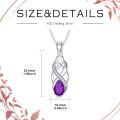 wholesale Sterling Silver Birthstone Celtic Knot Pendant Necklace-0-4