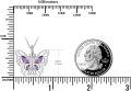 wholesale 925 Sterling Silver Purple Crystal Butterfly Cremation Keepsake Pendant Necklace for Women - Memorial Urns Jewelry with Funnel and Fill Tool-0-2