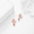 wholesale 925 Sterling Silver Rose Gold Plated Dinosaur Stud Earrings for Women and Girls - Cute Animal Bite -0-3