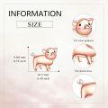 wholesale 925 Sterling Silver Rose Gold Plated Pig Stud Earrings for Women and Girls-0-4
