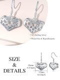 wholesale 925 Sterling Silver Cutout Heart Drop Leverback Earrings for Women -0-3