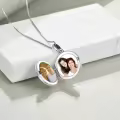 TOUPOP 925 Sterling Silver Rose Tree of Life Photo Locket Necklace-0-3
