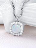 wholesale Sterling Silver Opal Urn Necklace for Ashes Cremation Jewelry-0-4