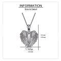 wholesale 925 Sterling Silver Wings Heart Pendant Necklace-0-1