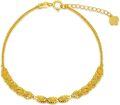 wholesale 18K Gold Leaf Design Italian Link Chain Bracelet for Women's-0-0