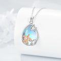 wholesale 925 Sterling Silver Moonstone Sea Turtle Pendant with Starfish and Wave Design Necklace Set for Women-0-4