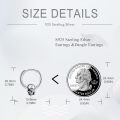 wholesale 925 Sterling Silver Skull Rose Hoop Earrings Oxidized Silver Gothic Punk Jewelry-0-4