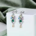 wholesale 925 Sterling Silver Multicolor Pear-Shaped Stone Drop Earrings for Women-0-2