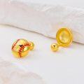 wholesale 925 Sterling Silver Plated Gold Baseball Stud Earrings for Men Women Sports s 6mm Diameter-0-4