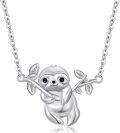 wholesale 925 Sterling Silver Sloth Charm Necklace for Women - Animal -0-0