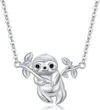 wholesale 925 Sterling Silver Sloth Charm Necklace for Women - Animal -Sloth Necklace