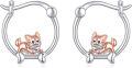 wholesale 925 Sterling Silver Corgi Dog Bone Huggie Hoop Earrings Gift for Women Girls-0-0