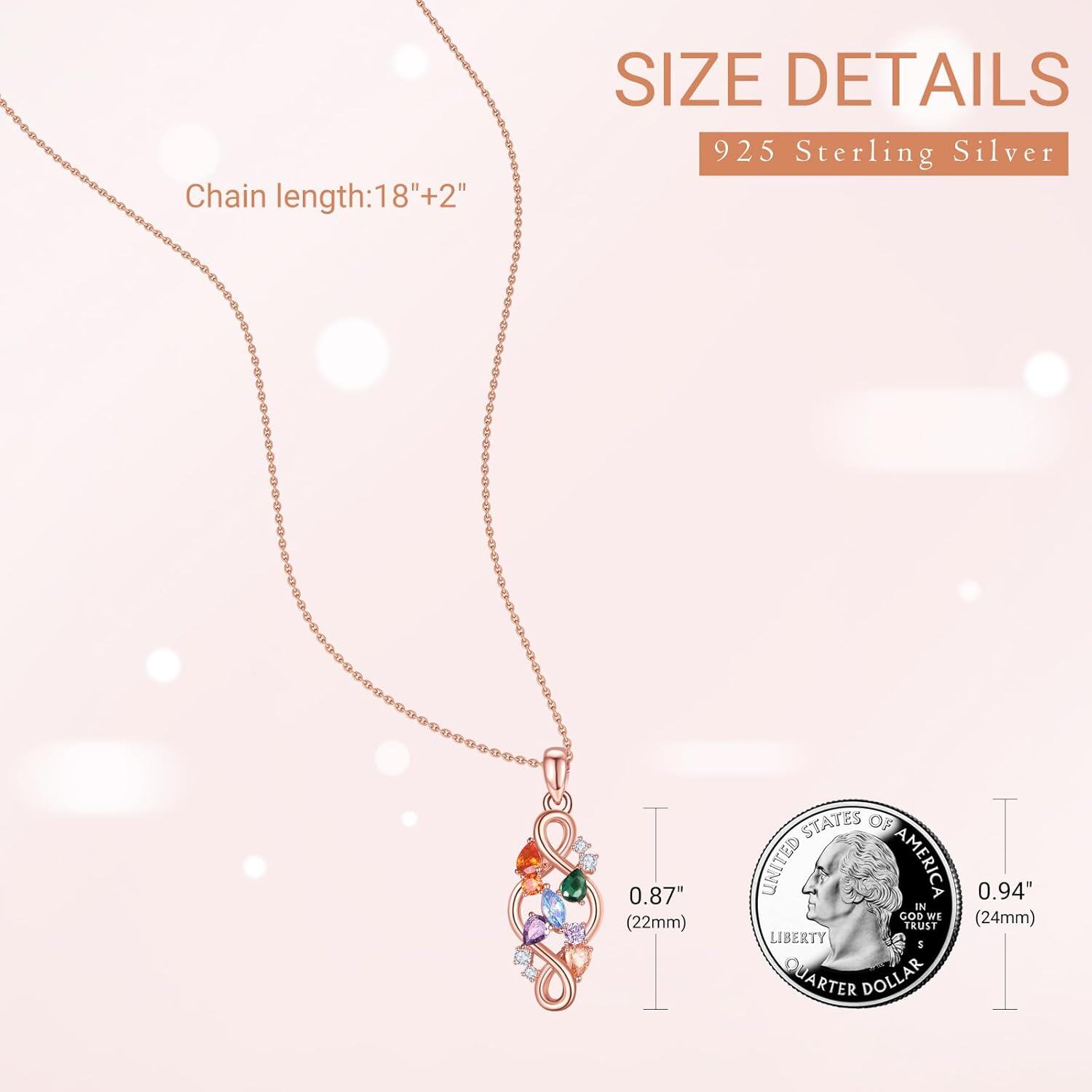 Sterling Silver 7 Chakra Celtic Knot Necklace 18 +2 Chain-0-1