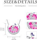 wholesale 925 Sterling Silver Pink Flower Elephant Butterfly Pendant Necklace for Women Gifts-0-4