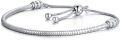 wholesale 925 Sterling Silver Snake Chain Slide Lock Adjustable Length Snakeskin Beads Bracelet for Women's s-0-0