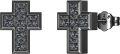 wholesale 925 Sterling Silver Cross Stud Earrings with Cubic Zirconia - Religious  for Her-0-6