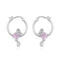 TOUPOP Sterling Silver Flamingos Hoop Earrings For Women-0-0