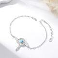 wholesale 925 Sterling Silver Turquoise Feather Dreamcatcher Adjustable Bracelet 8-14cm -0-1