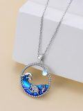 wholesale 925 Sterling Silver Sea Wave Turtle Pendant Necklaces for Women Ocean s for Her-0-2