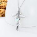 wholesale Sterling Silver Urn Cross Necklace for Ashes Cremation Jewelry with Funnel Kit-0-21