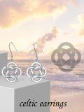 wholesale 925 Sterling Silver Celtic Knot Drop Earrings - Irish s for Women-0-4