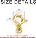 wholesale 10K Yellow Gold 1 2 3 4 5 Necklace Extender Chain w Double Spring Clasp Bracelet Anklet Extension-0-2