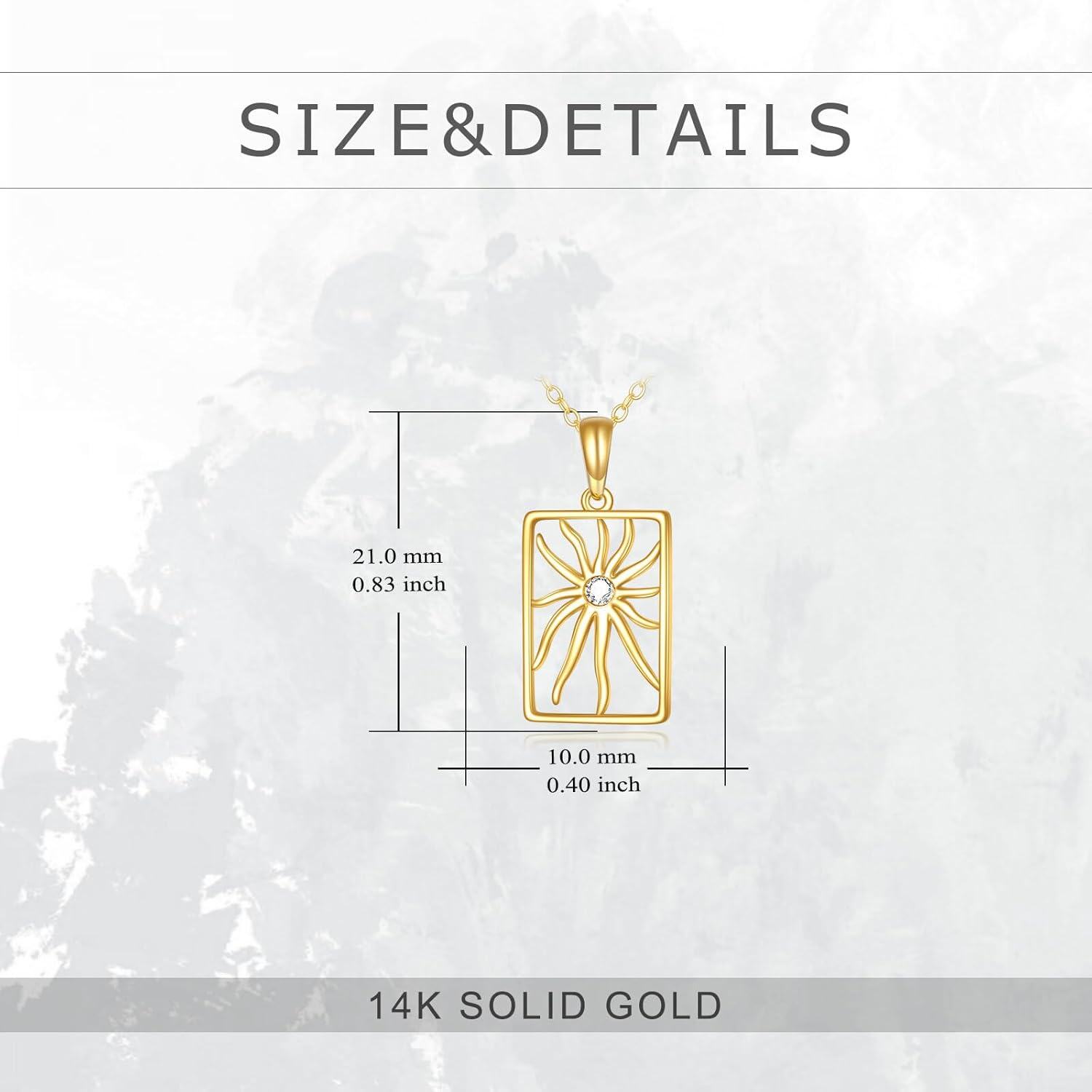 wholesale 14K Gold Celestial Sun Moon Star Pendant Necklace for Women-0-3