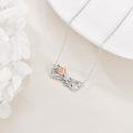 wholesale 925 Sterling Silver Rose Flower Infinity Love Pendant Necklaces for Women Girls Mom Gifts-0-4