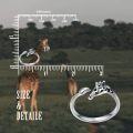 wholesale 925 Sterling Silver Adjustable Giraffe Ring for Women Giraffe Lover Gift for Birthday Christmas Mother s Day-0-1