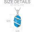 wholesale Sterling Silver Gemstone Urn Necklace for Ashes Memorial Jewelry-0-10
