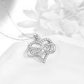 wholesale 925 Sterling Silver Heart Infinity Love Pendant Necklace-0-2