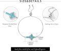 wholesale 925 Sterling Silver & Synthetic Turquoise Crown of Thorns Cross Bracelet – 22mm Faith Jewelry Gift-0-3