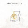 wholesale 14K Gold Tree of Life Pendant Necklace for Women-0-3