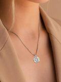 wholesale  Sterling Silver Crystal Infinity Rose Pendant Necklace Mother s Day Gift -0-21