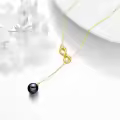 wholesale 14K Gold Heart Pendant with Cubic Zirconia Lariat Necklace for Women's s-0-2
