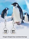 TOUPOP Sterling Silver Evil Eye Tree of Life Owl Black Cat Penguin Paw Print Earrings-0-1