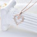 wholesale 14K Gold Moissanite Heart Pendant Necklace for Women 16+2 Inch-0-4